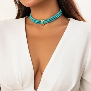 French Style Turquoise Choker